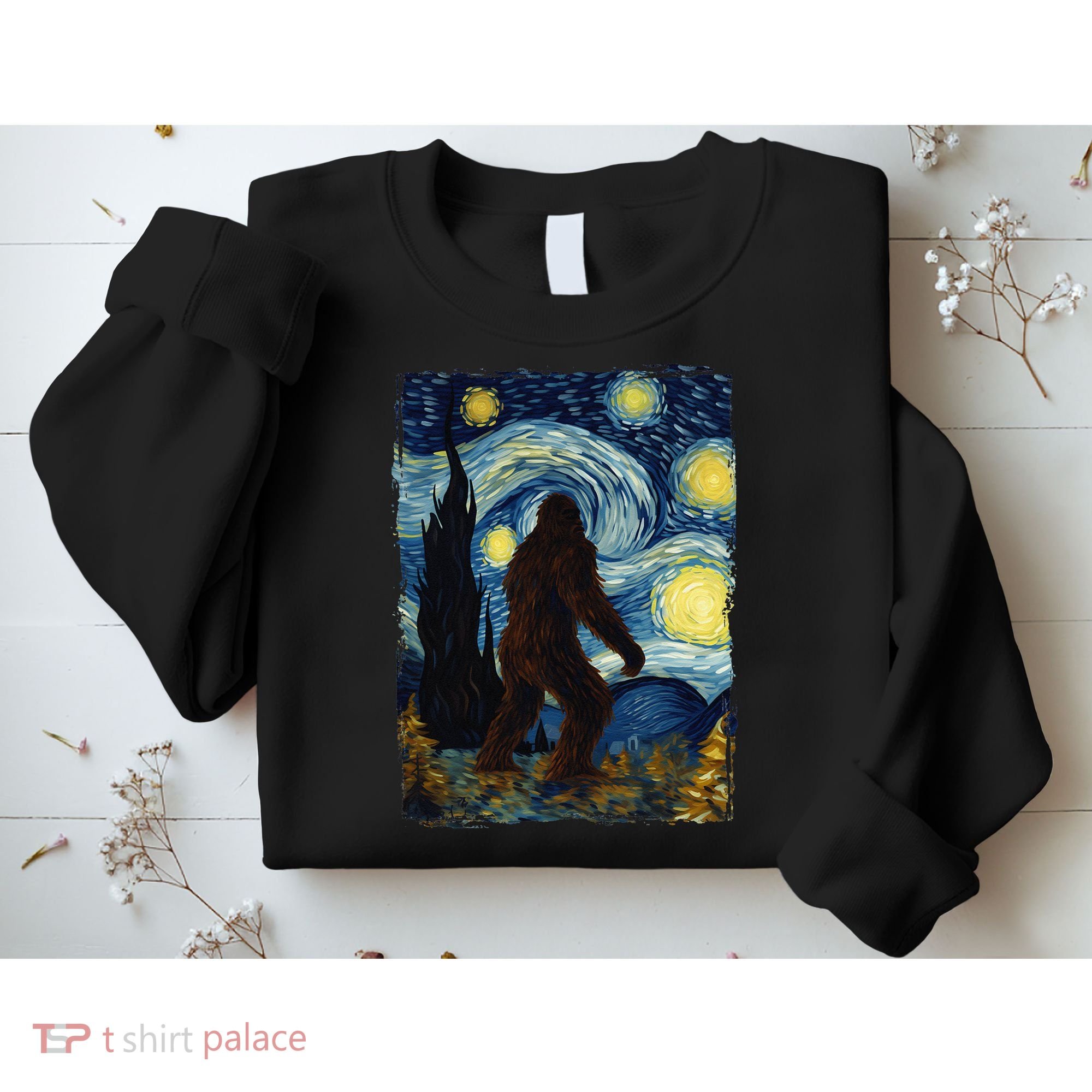 Bigfoot For  Bigfoot Starry Night Van Gogh Sweatshirt