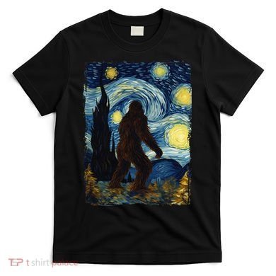 Bigfoot For  Bigfoot Starry Night Van Gogh T-Shirt