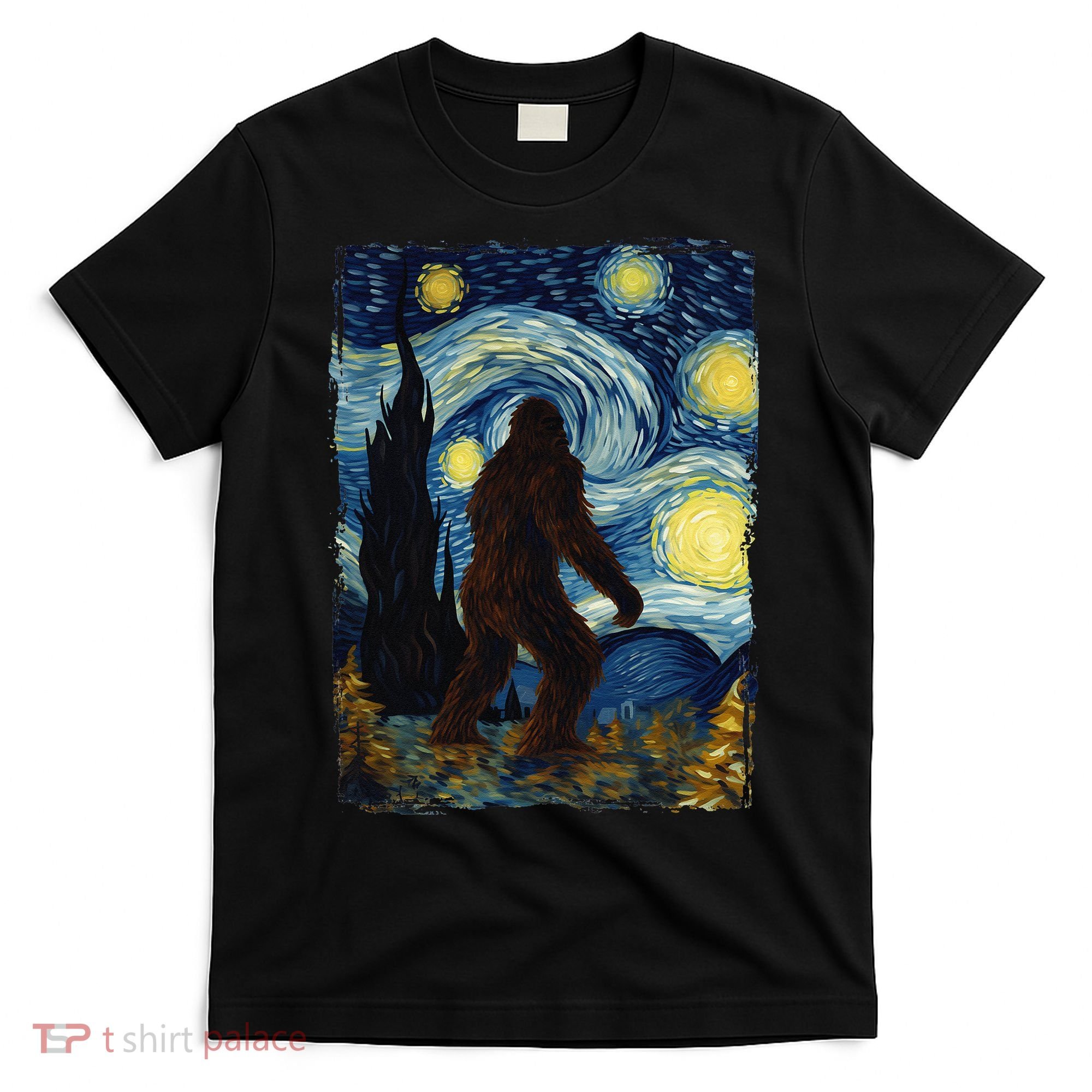 Bigfoot For  Bigfoot Starry Night Van Gogh T-Shirt