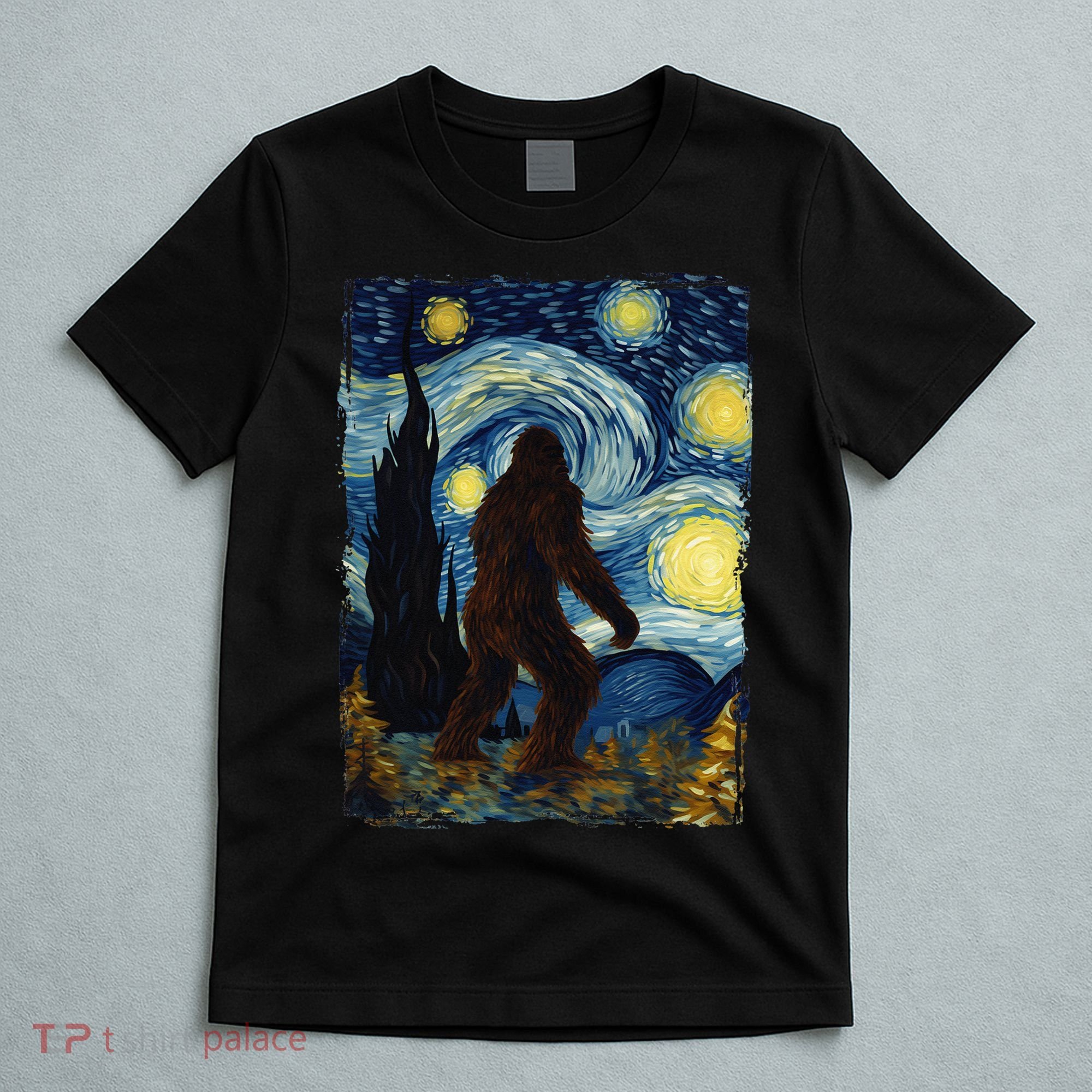 Bigfoot For  Bigfoot Starry Night Van Gogh T-Shirt