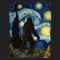 Bigfoot For  Bigfoot Starry Night Van Gogh Beanie thumb 2