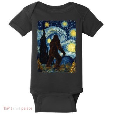 Bigfoot For  Bigfoot Starry Night Van Gogh Baby Bodysuit
