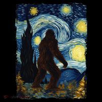 Bigfoot For  Bigfoot Starry Night Van Gogh Baby Bodysuit thumb 2