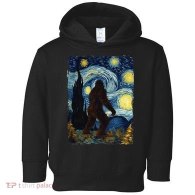 Bigfoot For  Bigfoot Starry Night Van Gogh Toddler Hoodie