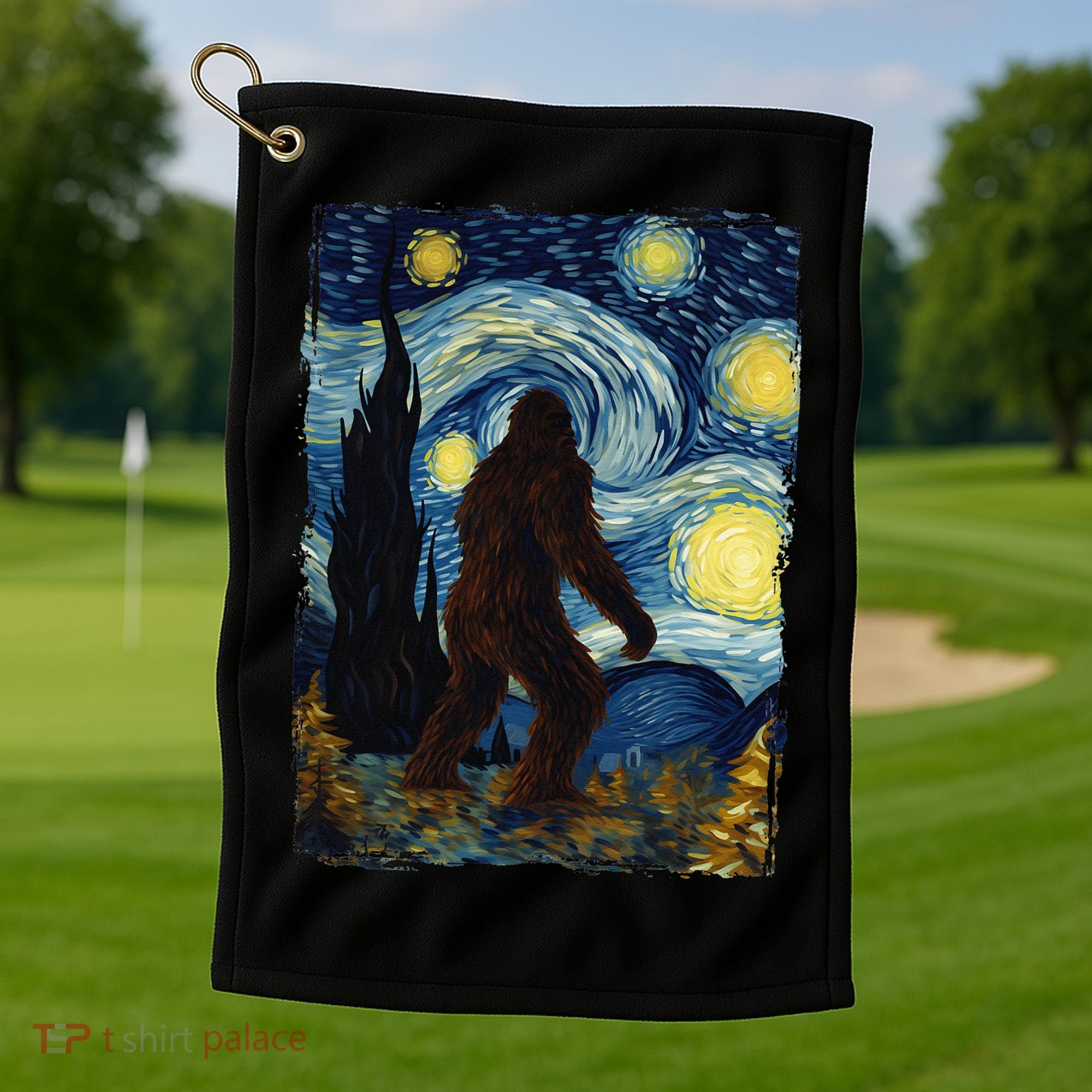 Bigfoot For  Bigfoot Starry Night Van Gogh Golf Towel