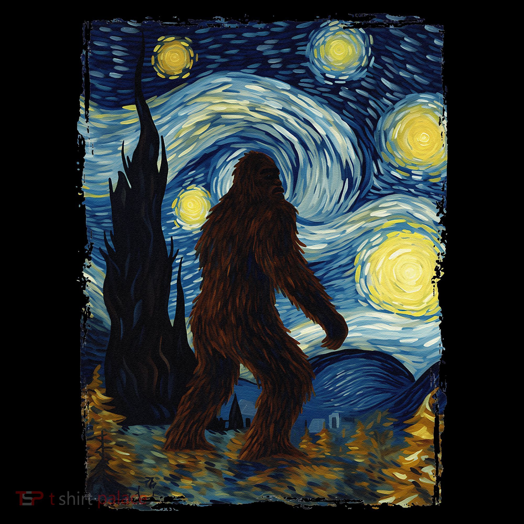 Bigfoot For  Bigfoot Starry Night Van Gogh Kids Hoodie