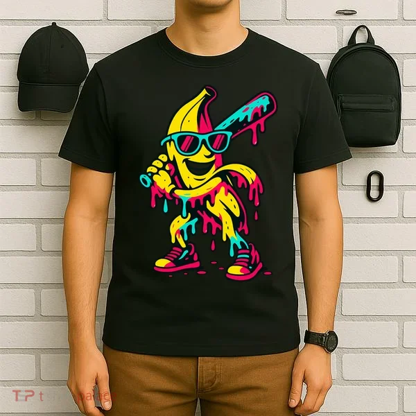 Banana Funny Baseball Drip Bananas T-Shirt