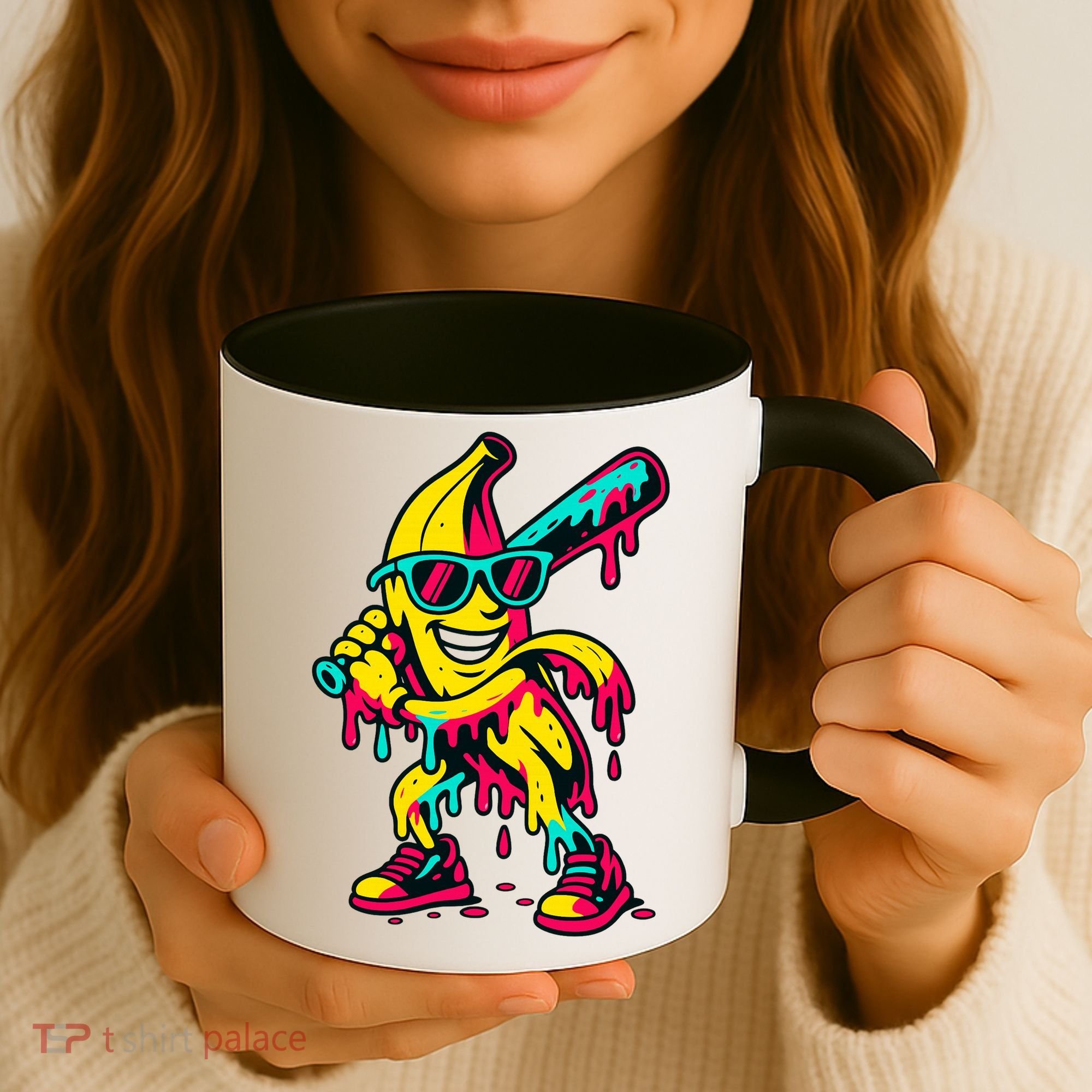Banana Funny Baseball Drip Bananas Coffee Mug