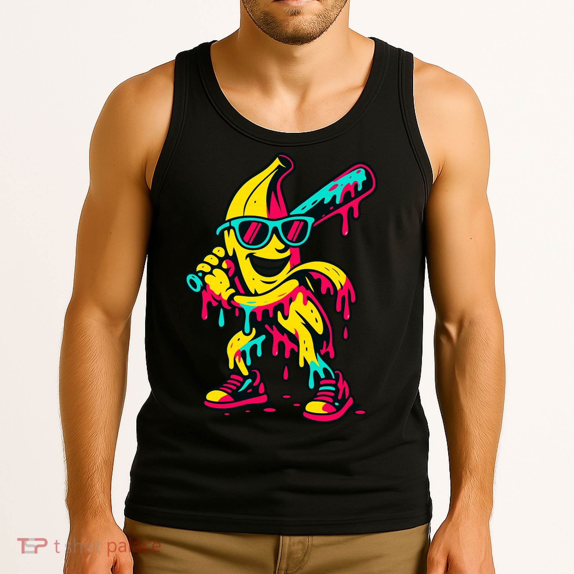 Banana Funny Baseball Drip Bananas Tank Top