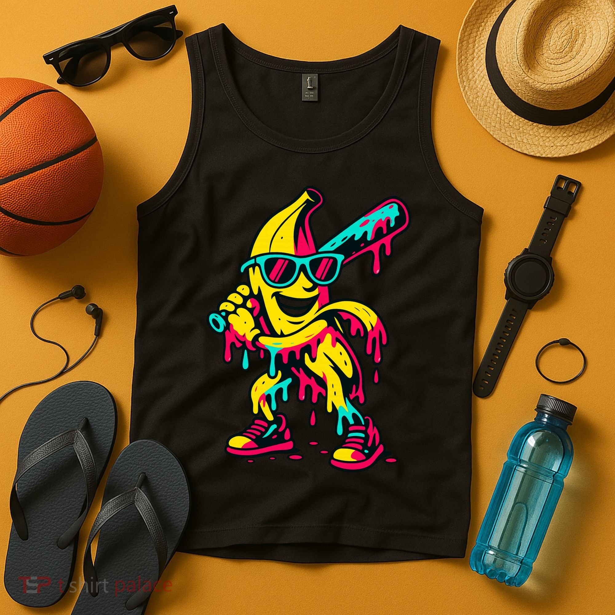 Banana Funny Baseball Drip Bananas Tank Top