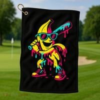 Banana Funny Baseball Drip Bananas Golf Towel thumb 1
