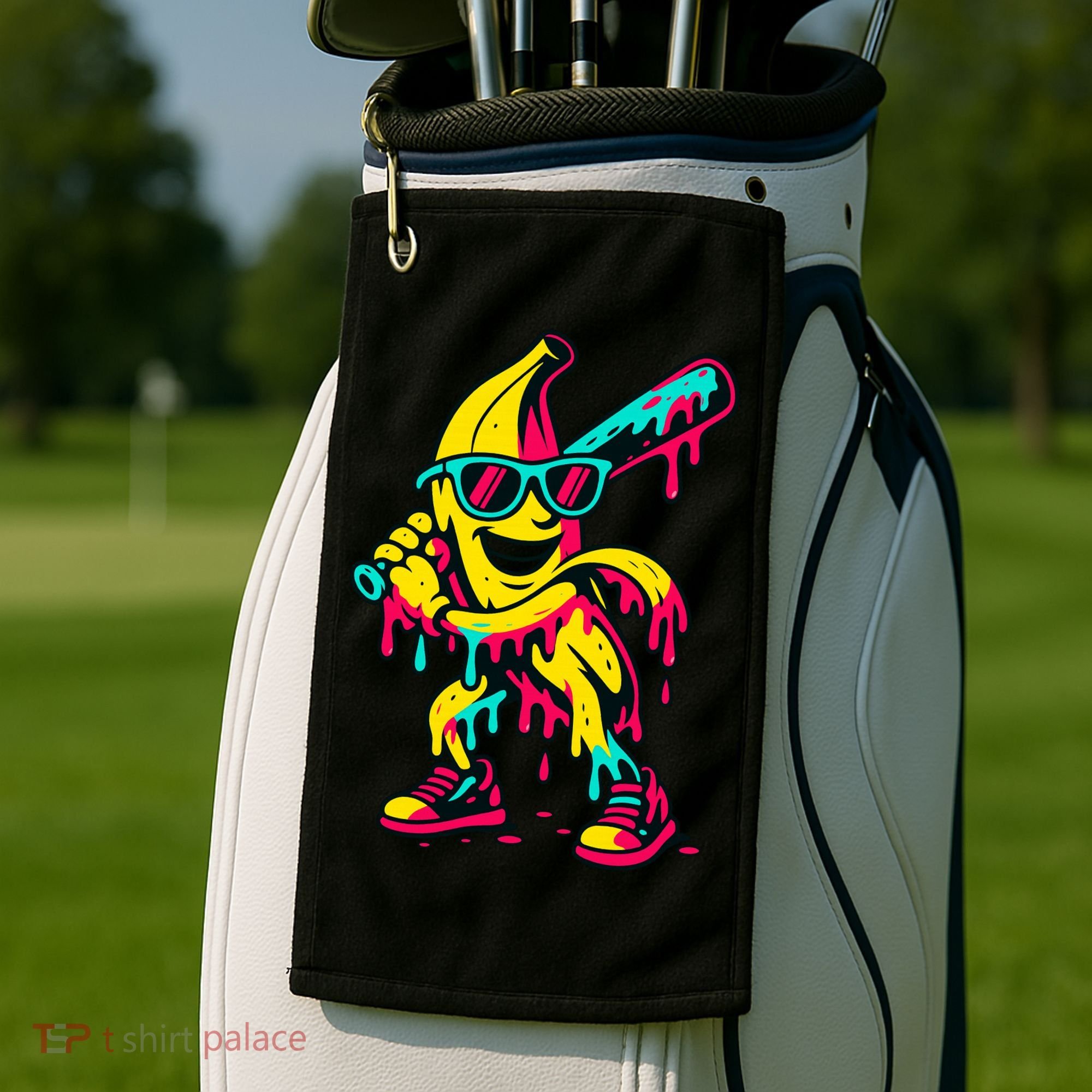 Banana Funny Baseball Drip Bananas Golf Towel
