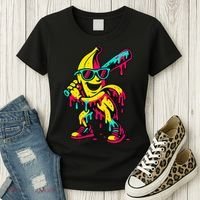 Banana Funny Baseball Drip Bananas Women's T-Shirt thumb 3