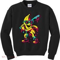 Banana Funny Baseball Drip Bananas Kids Sweatshirt thumb 0
