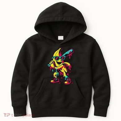 Banana Funny Baseball Drip Bananas Kids Hoodie