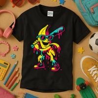 Banana Funny Baseball Drip Bananas Kids T-Shirt thumb 3