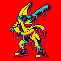Banana Funny Baseball Drip Bananas Santa Hat thumb 1