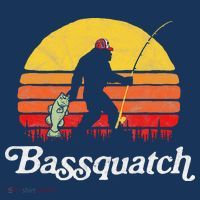 Bassquatch! Funny Bigfoot Fishing Outdoor Retro Women's Tank Top thumb 5