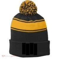 Black Flag Best Gift Stripe Pom Pom Beanie thumb 0