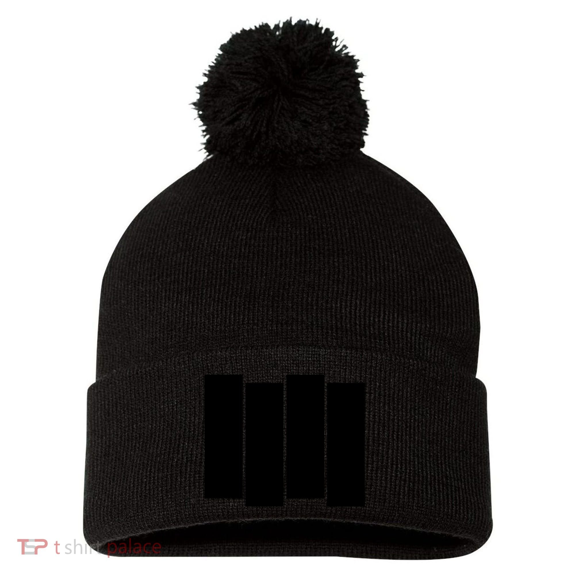 Black Flag Best Gift Pom Pom 12in Knit Beanie