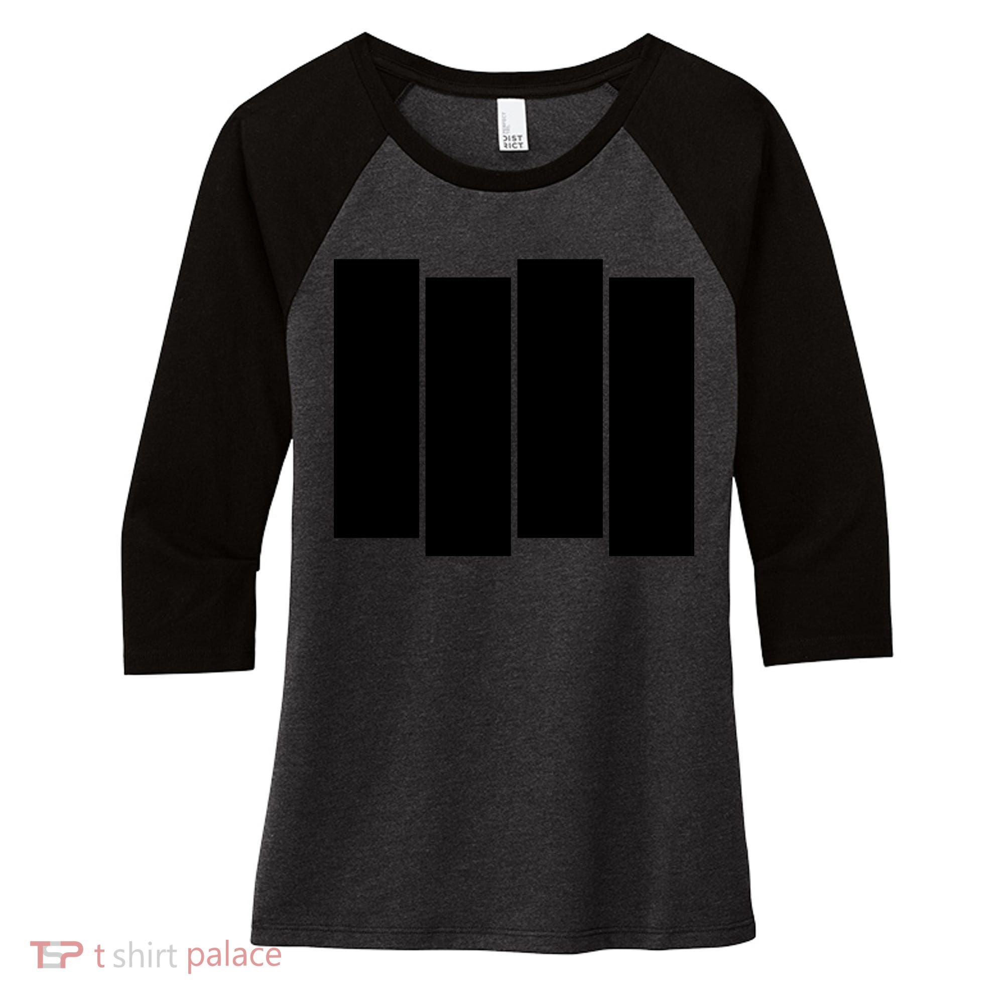 Black Flag Best Gift Women's Tri-Blend 3/4-Sleeve Raglan Shirt