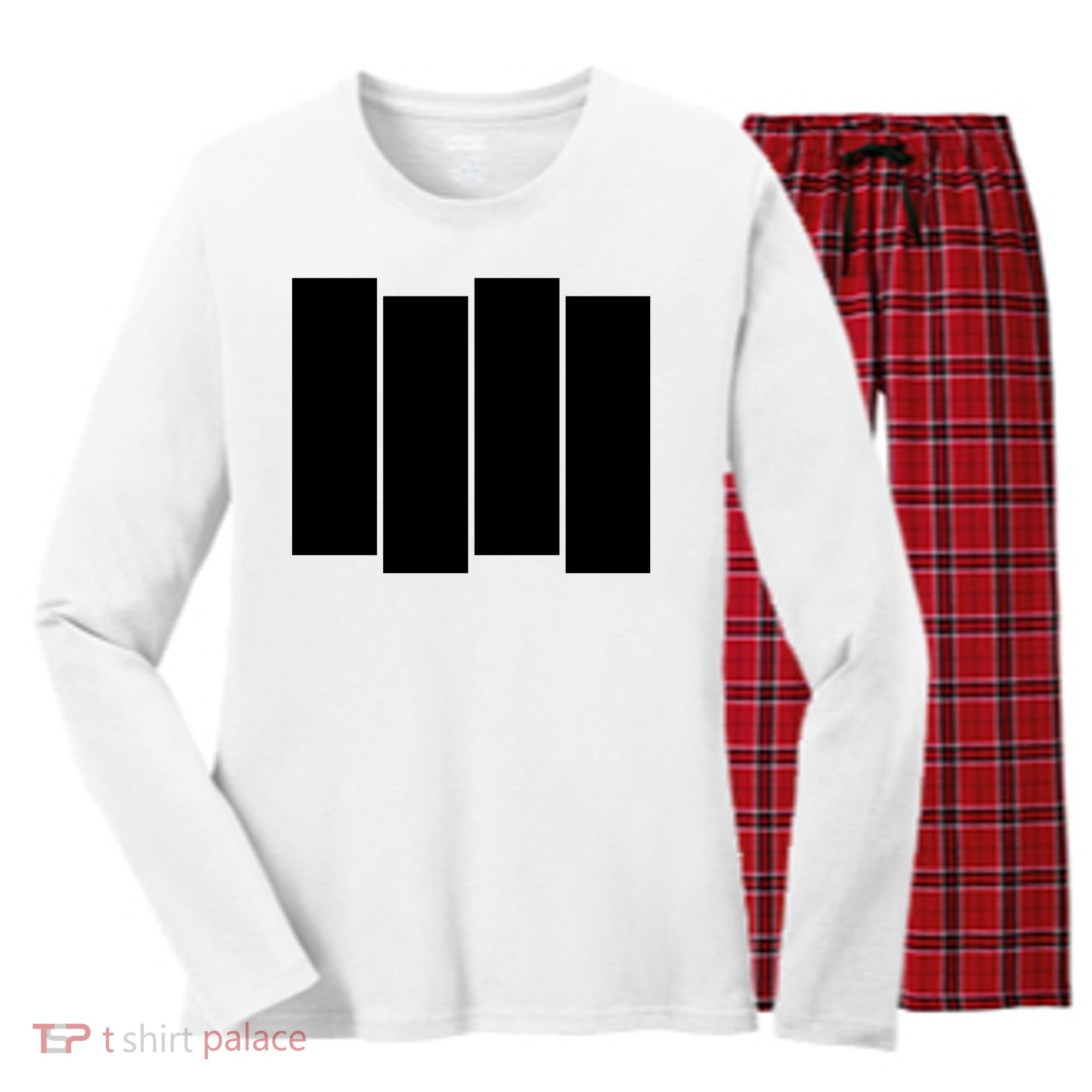 Black Flag Best Gift Women's Long Sleeve Flannel Pajama Set 