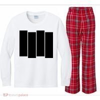Black Flag Best Gift Kids Long Sleeve Plaid Pajama Set thumb 0