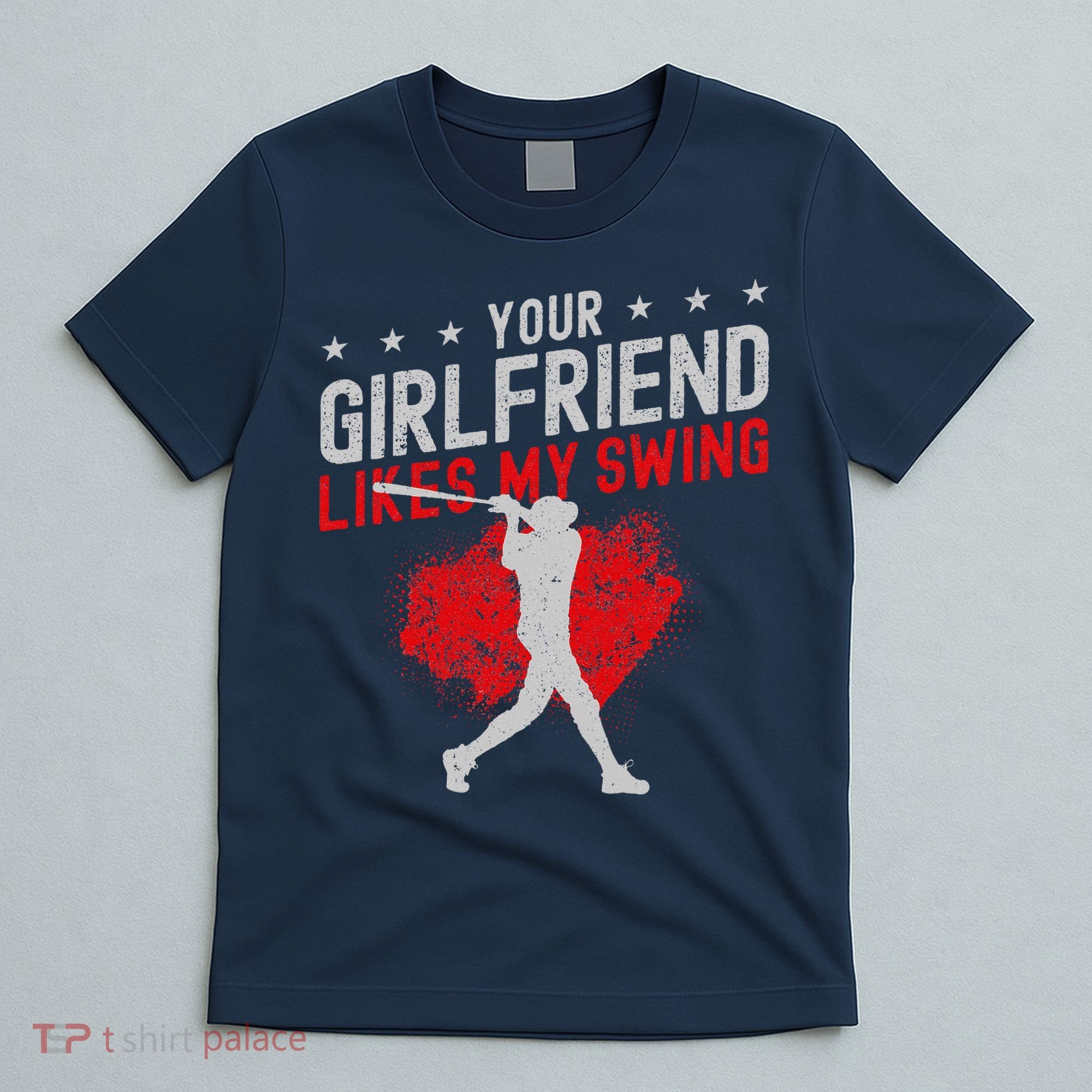 Baseball Fan Batter Vintage Your Girlfriend Likes My Swing T-Shirt