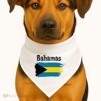 Bahamas Flag USA-Made Doggie Bandana thumb 1