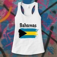 Bahamas Flag Women's Tank Top thumb 3