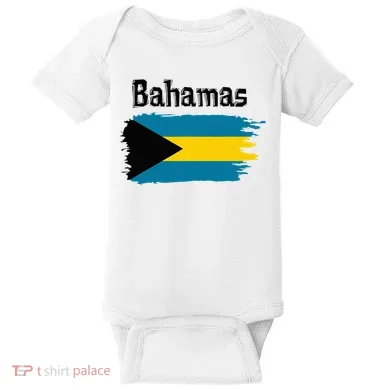 Bahamas Flag Baby Bodysuit