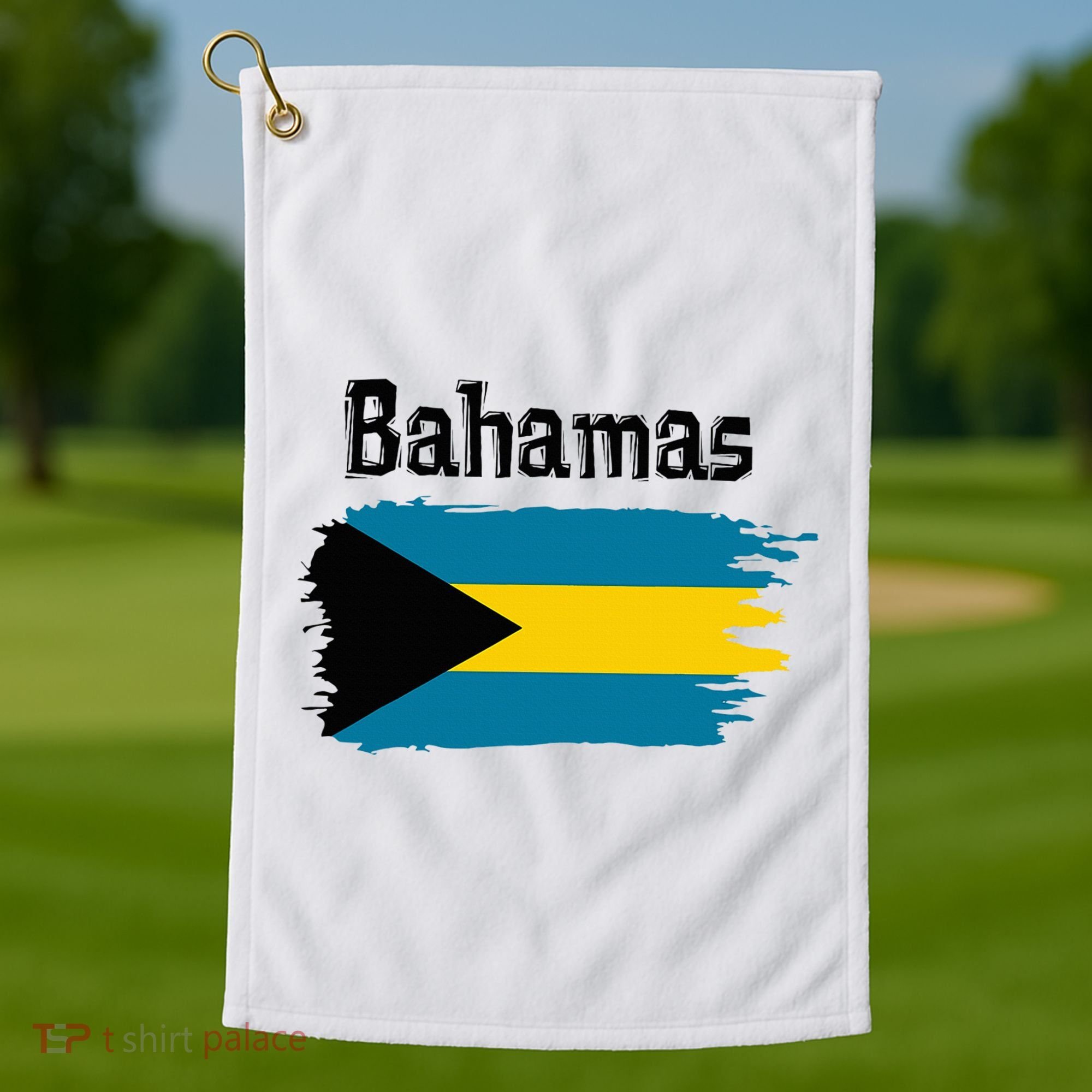 Bahamas Flag Golf Towel