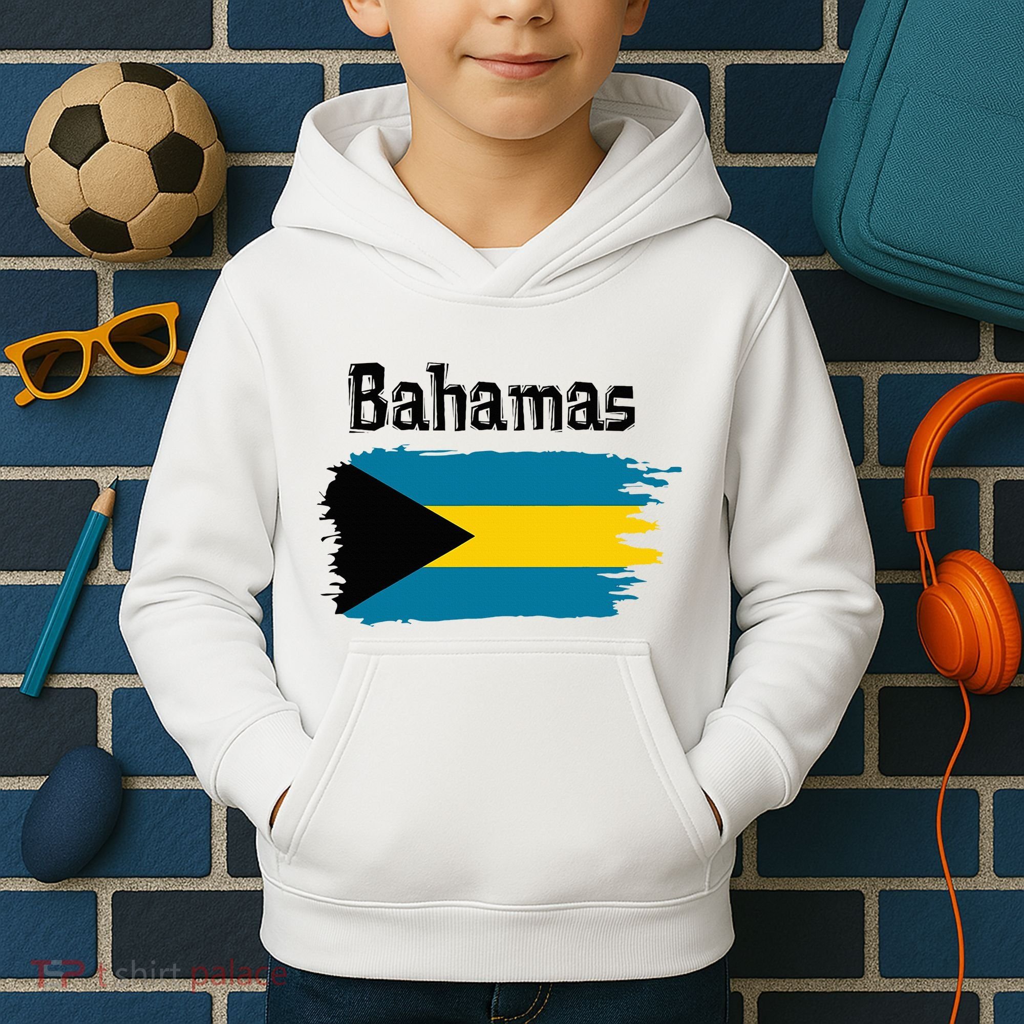 Bahamas Flag Kids Hoodie