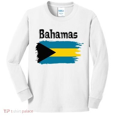 Bahamas Flag Kids Long Sleeve Shirt