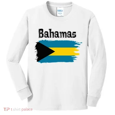 Bahamas Flag Kids Long Sleeve Shirt