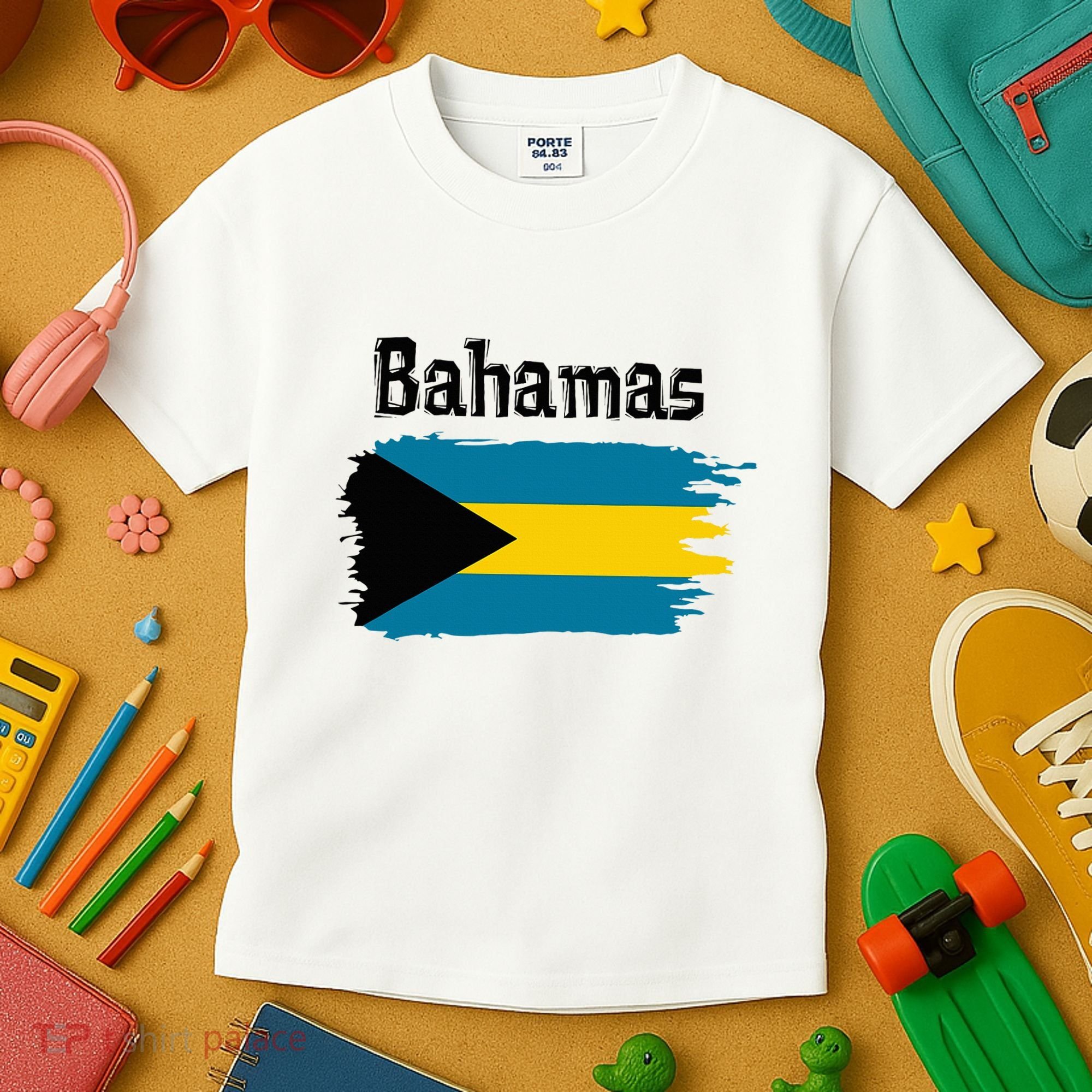 Bahamas Flag Kids T-Shirt