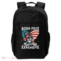 Born Free But Now IM Expensive Funny Mom Bun Cat July 4th Backpack thumb 0
