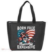 Born Free But Now IM Expensive Funny Mom Bun Cat July 4th Tote Bag thumb 0