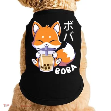 Boba Fox Bubble Tea Chibi Foxes Doggie Tank