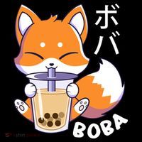 Boba Fox Bubble Tea Chibi Foxes Doggie Tank thumb 4