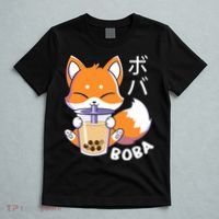 Boba Fox Bubble Tea Chibi Foxes T-Shirt thumb 5