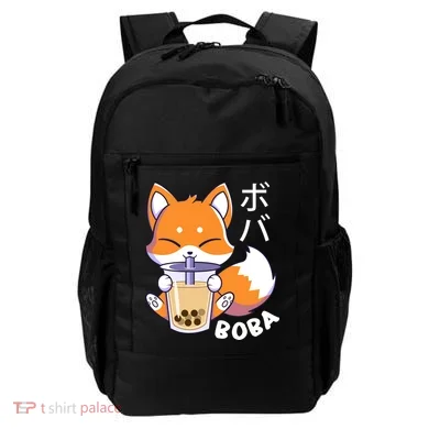 Boba Fox Bubble Tea Chibi Foxes Backpack