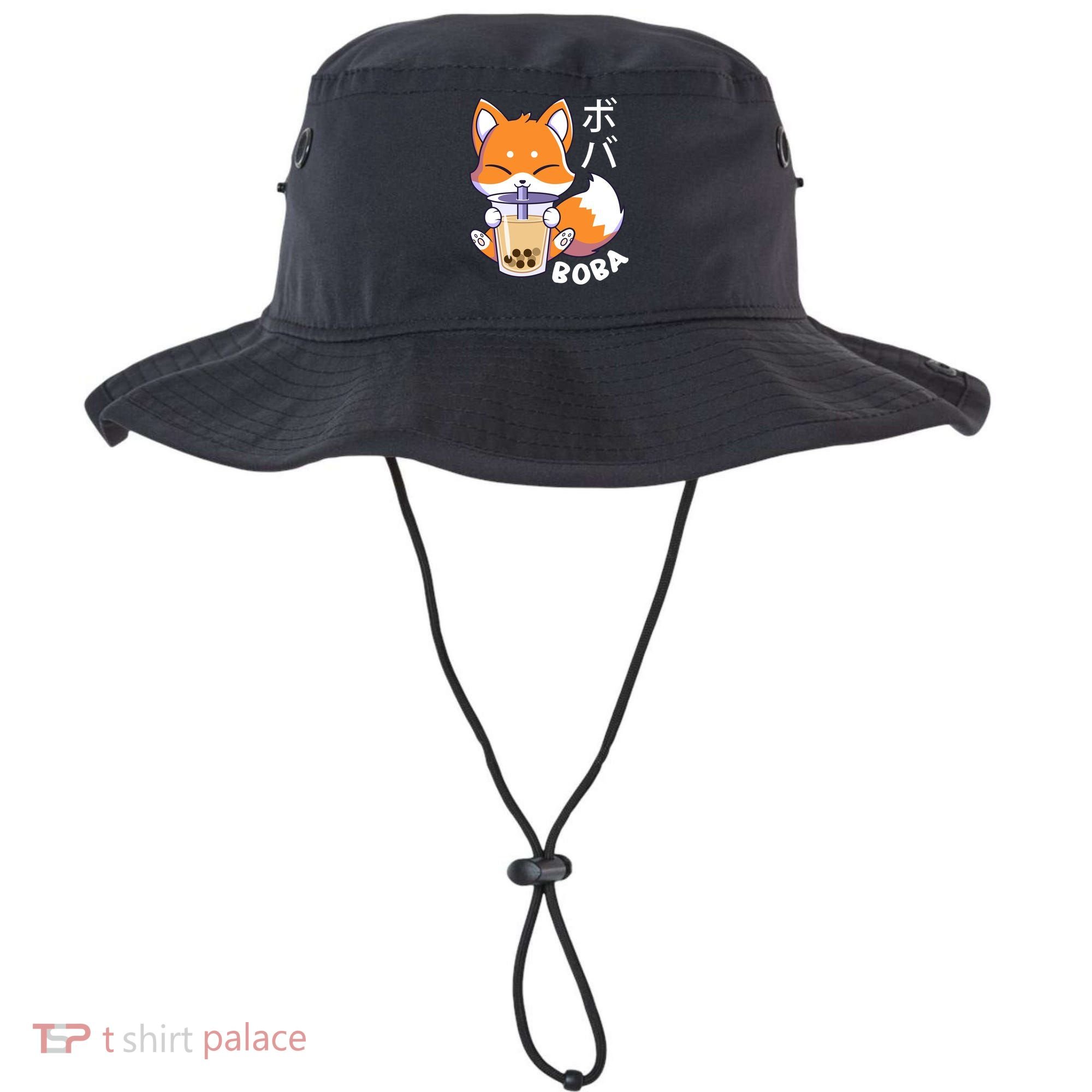 Boba Fox Bubble Tea Chibi Foxes Bucket Hat