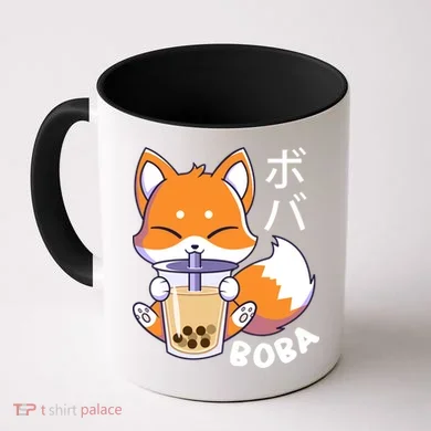 Boba Fox Bubble Tea Chibi Foxes Coffee Mug
