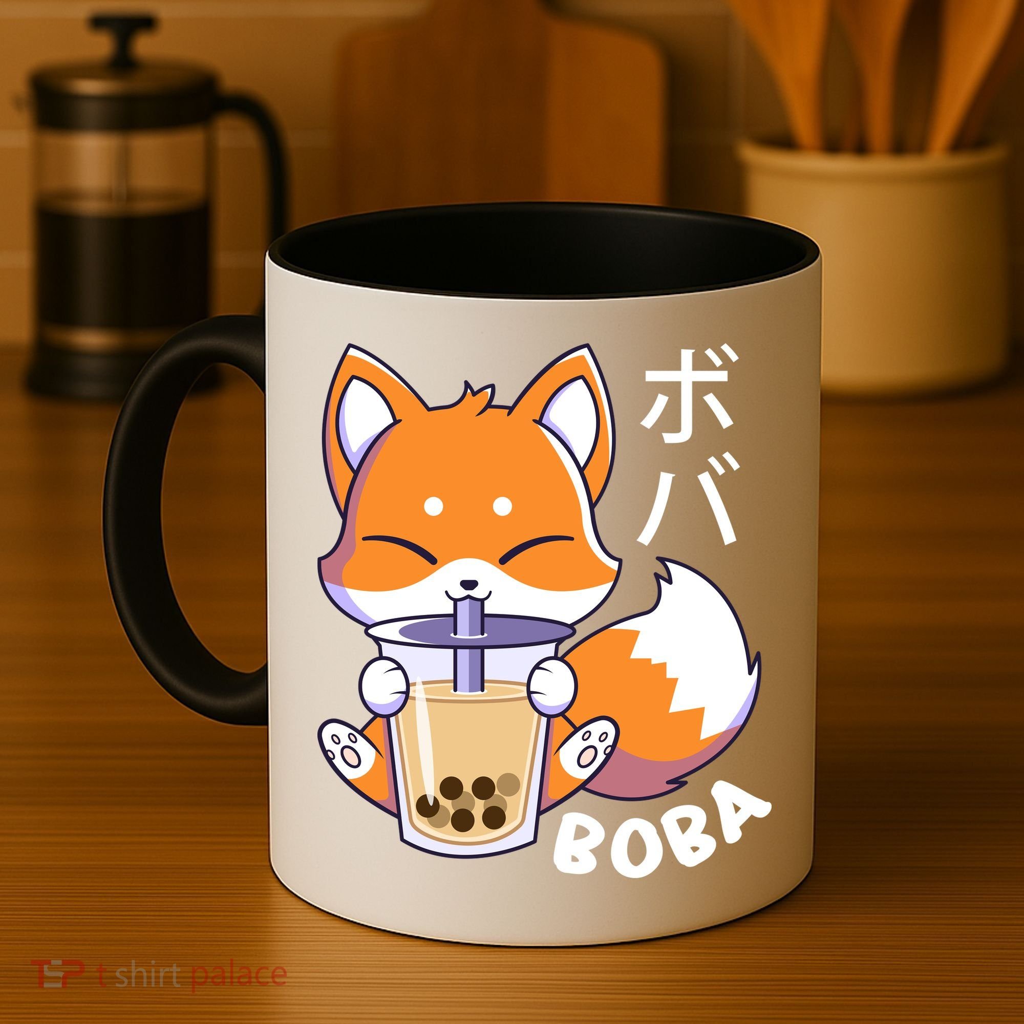 Boba Fox Bubble Tea Chibi Foxes Coffee Mug