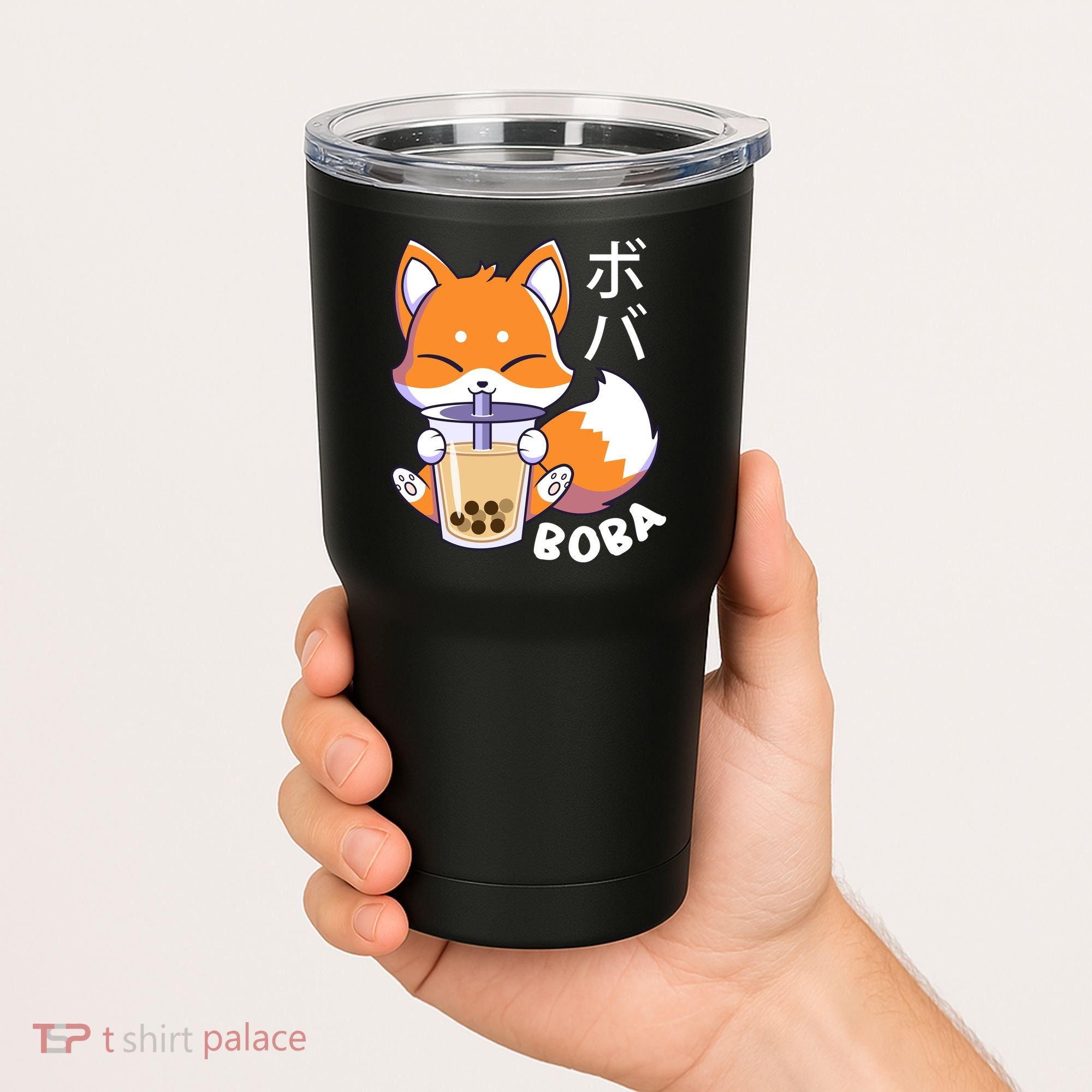 Boba Fox Bubble Tea Chibi Foxes Tumbler