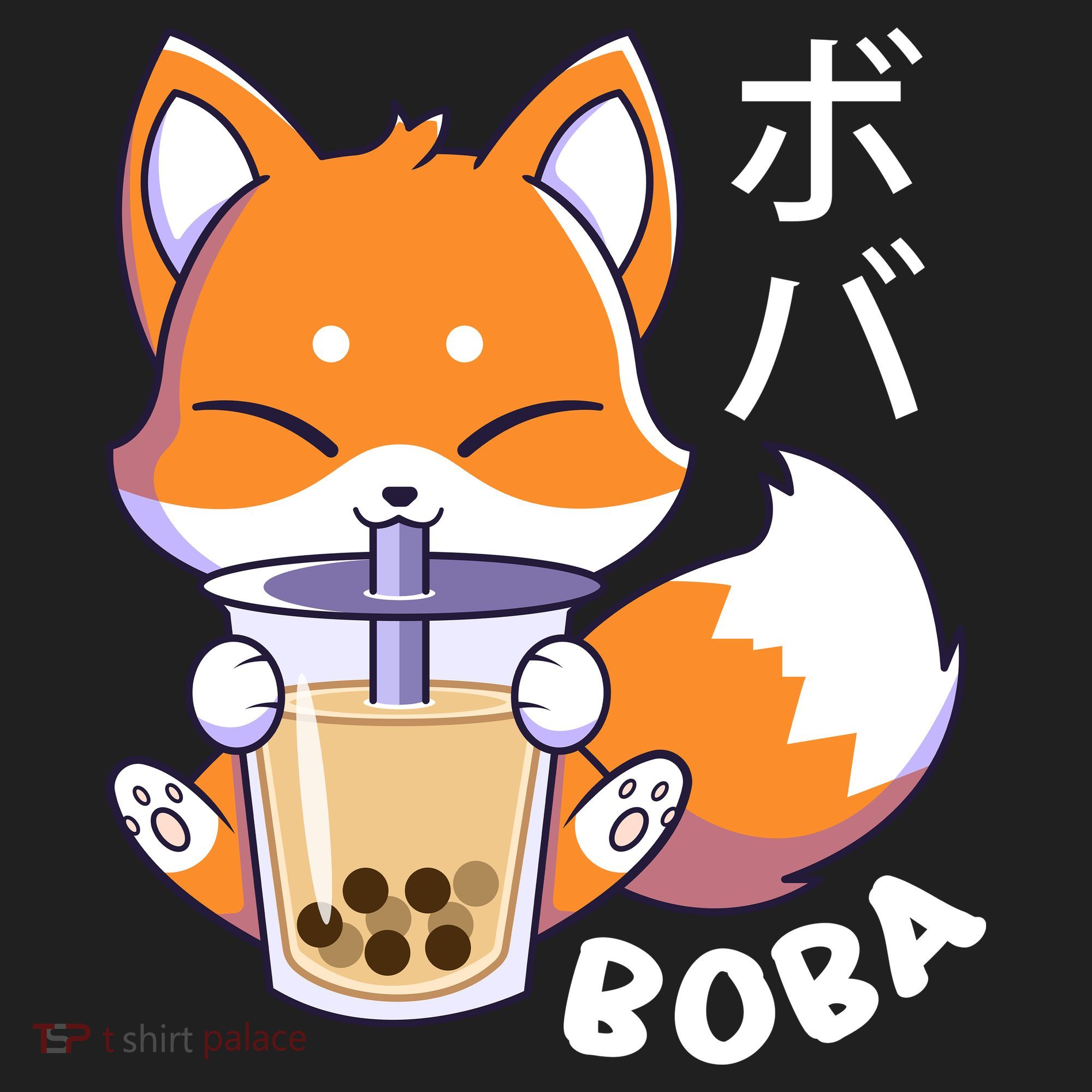 Boba Fox Bubble Tea Chibi Foxes Tumbler