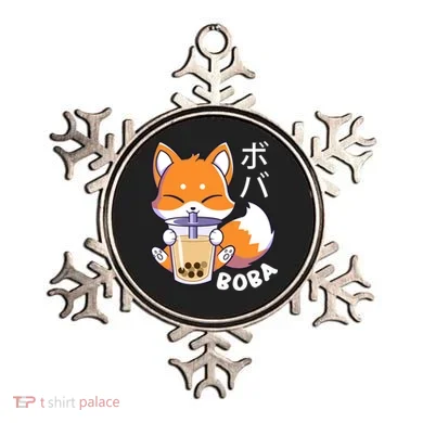 Boba Fox Bubble Tea Chibi Foxes Ornament