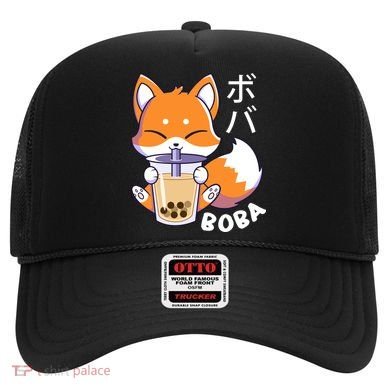 Boba Fox Bubble Tea Chibi Foxes Hat