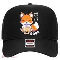 Boba Fox Bubble Tea Chibi Foxes Hat thumb 0